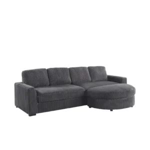Ribbed Convertible Sectional