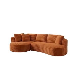 Curved Corduroy Sectional